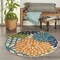 Homeroots 5 ft. Round Orange Floral Outdoor Area Rug 384639 - alternate 10